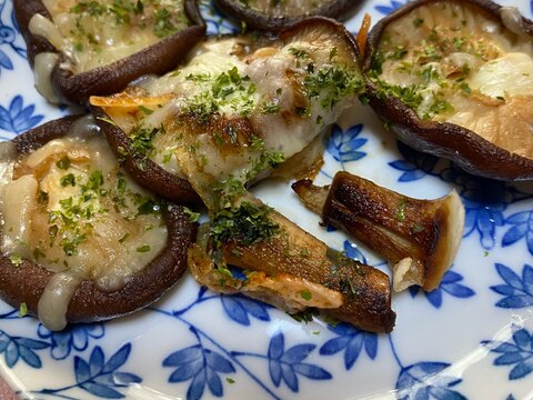 しいたけの和風ピザ風